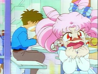 Chibi Usa is amazed he can drink that much