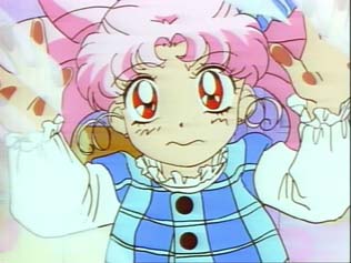 Chibi Usa is amazed he can drink that much
