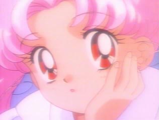 Chibi Usa with her hands on her face