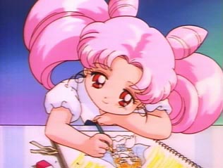 Chibi Usa loves drawing