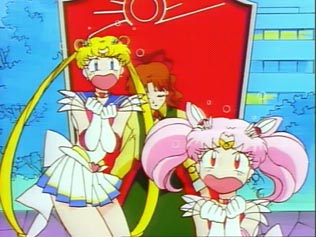 Chibi Usa & Usagi have their moths wide open!