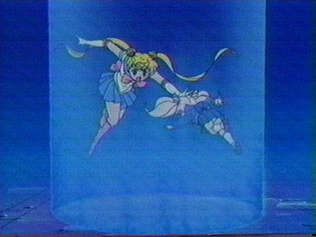 A bit of Chibi Usa's panties show from the back