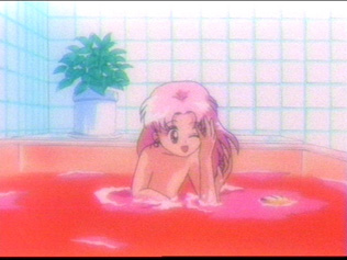 Chibi Usa naked in bath, she has a cute flat chest ^-^