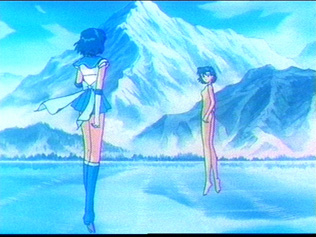Sailor Mercury talking to Ami naked