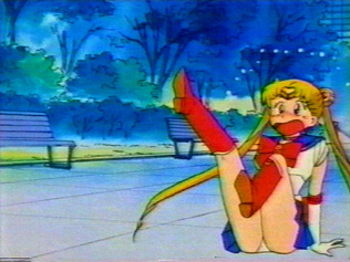 Usagi's legs up showing panties ^-^;;