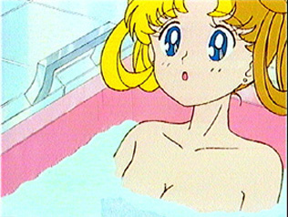 Usagi having a bath