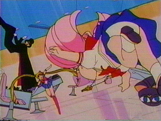 The back of Chibi Usa's underwear shows
