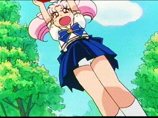Chibi Usa's underwear is squeezed between her tushy ^-^;