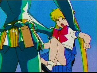 Usagi's struggle's while her shows underwear bewteen her legs ^-^;