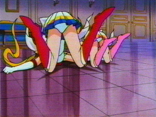 Sailor Moon and Chibi Moon's panties in their bum