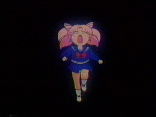 Chibi Usa runs showing her panty