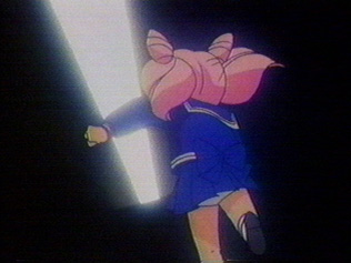 Chibi Usa's short skirt exposes her panties
