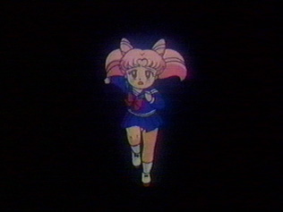 Chibi Usa looks cute when you can see her underwear from the front
