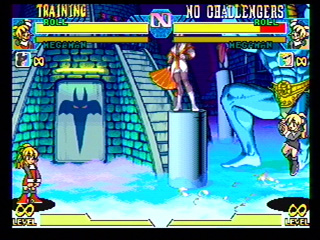 Roll blocking in mid air showing her panties