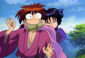 Kaoru being 'affectionate' - image not created by me - ORO?