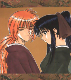 Kawaii image of Kaoru and Kenshin - not done by me!