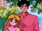 Usagi and Mamoru possing