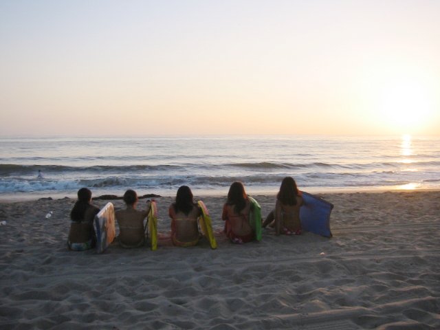 watching the sunset..