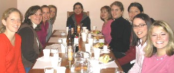 Chi Omega Alumnae Fondue Party at Marly's Chocolates of Evanston, January 2004
