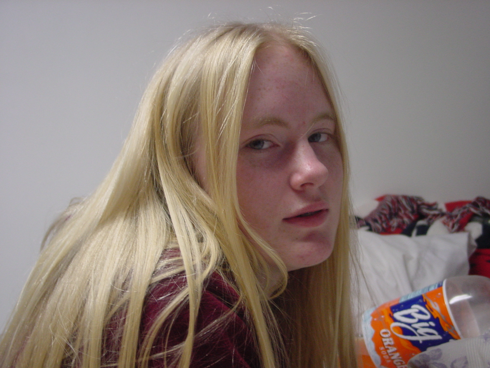 Notice the orange pop in the background...hehe