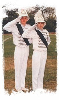 (Left to Right) Ezra Czuba and Leeanne Johnson, Co-Drum Majors, years '98 to '00