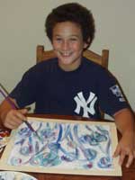 Jarobi painting at Children & Art