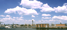Panoramica de puerto de Hamburgo, Alemania