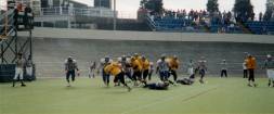 Phil Honey scoring in the final against Bristol Aztecs