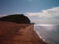 View along the length of West Bay beach
