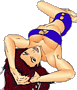 China in Blue Swimsuit