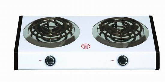 Double spiral stove