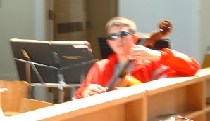 JR lookin cool while playing cello