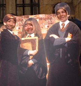 Ron (me), Hermione (Haemin), Harry Potter (Greg)