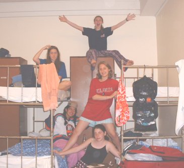 Katie, Megan, Karen, Jackie, Allison - crazy roomates @ Swedish army base