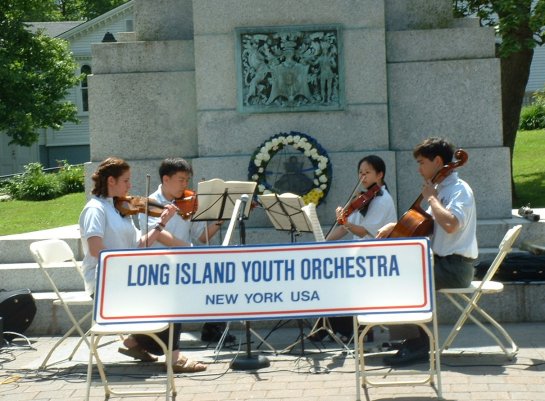 Outdoor string quartet concert