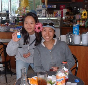 Jeanne and J lookin spiffy while advertising for BLUE Tic Tacs!