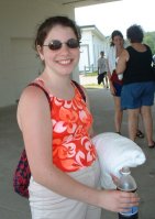 Allison all ready for the beach