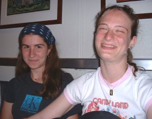 Mich and AmyKim laughing hysterically