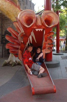 Greg & Jen in the dragon's mouth