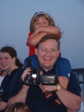 Friendly guy w/ cute daughter aboard ship