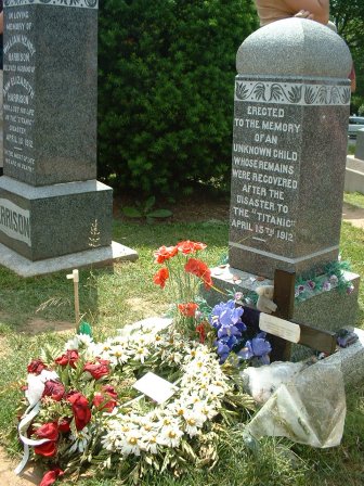 Gravestone in Titanic graveyard, Nova Scotia