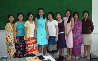the one in blue is me, NOT the teacher!!! lol....