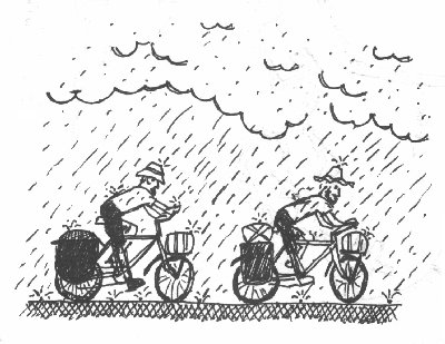 Carlos and Gorgo under the rain of Malaysia