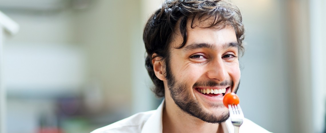man with healthy cholesterol levels