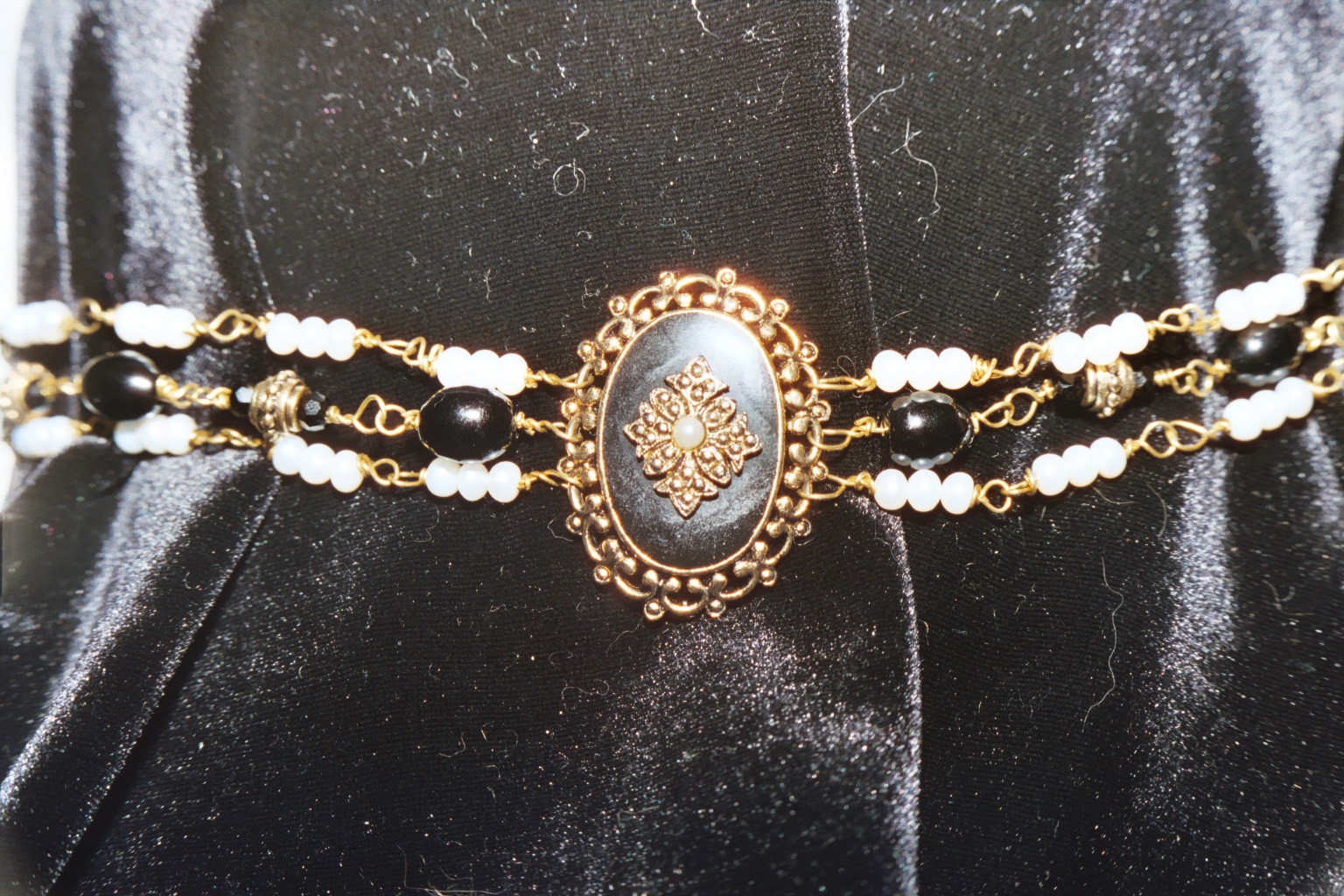 Black  agate choker