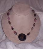 rhodinite with vintage victorian button