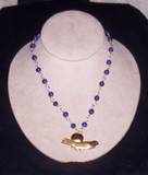 MMA pin with lapis and gold filled chain