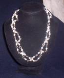 Pearl with sterling silver looped chain