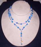sterling silver 2 row shades of blue