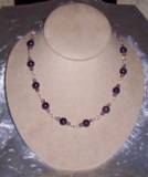 amethyst beads on sterling silver chain
